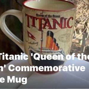 Titan Titanic 1st Sailing Commemorative Mug - Cream & Red